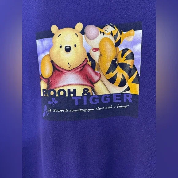 Vintage 1990s Disney Pooh & Tigger Graphic Crewneck Sweatshirt | XL - Picture 3 of 5